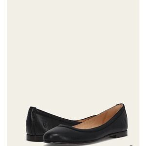 NWT Frye Black Leather Carson Ballet Flats